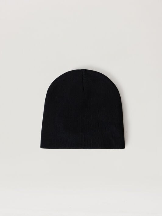 Big Palm Tree Beanie PALM ANGELS Big Palm Tree Beanie BLACK - OFF WHITE PAMLC04W26KN03