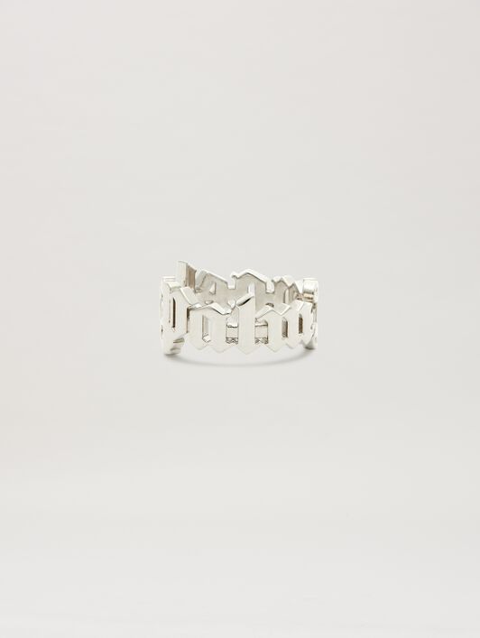 PALM ANGELS  Engraved logo ring SILVER - SILVER PMOC02CS25MAT001