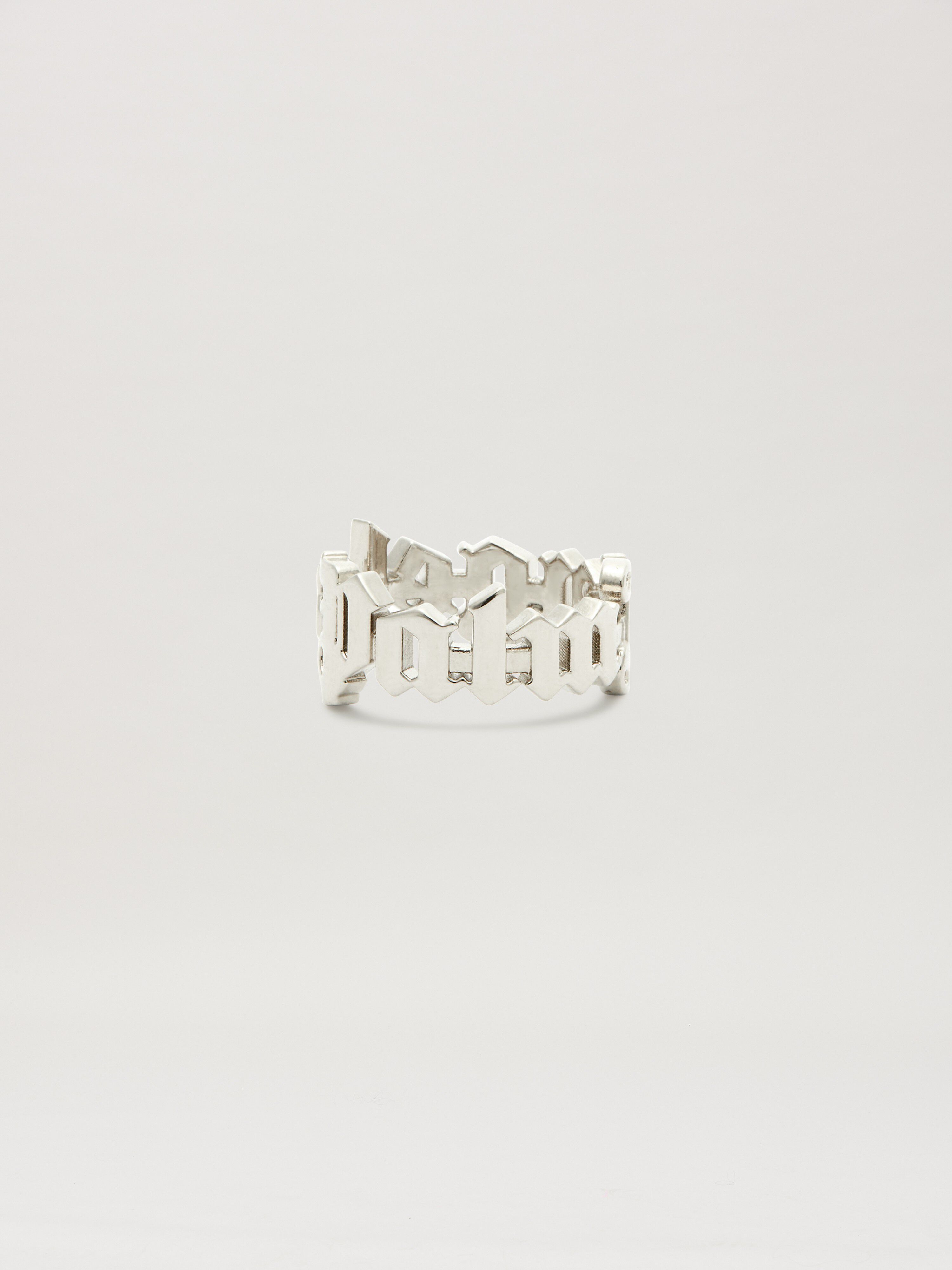 PALM ANGELS  Engraved logo ring SILVER - SILVER PMOC02CS25MAT001