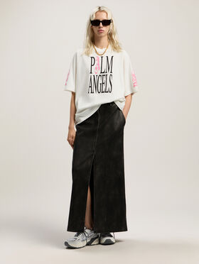 PALM ANGELS Flames Loose T-Shirt OFF WHITE - MULTICOLOR PWAA07EF25JER001