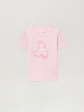 PALM ANGELS Spray Bear T-Shirt SOFT PINK PGXB001F25JER003