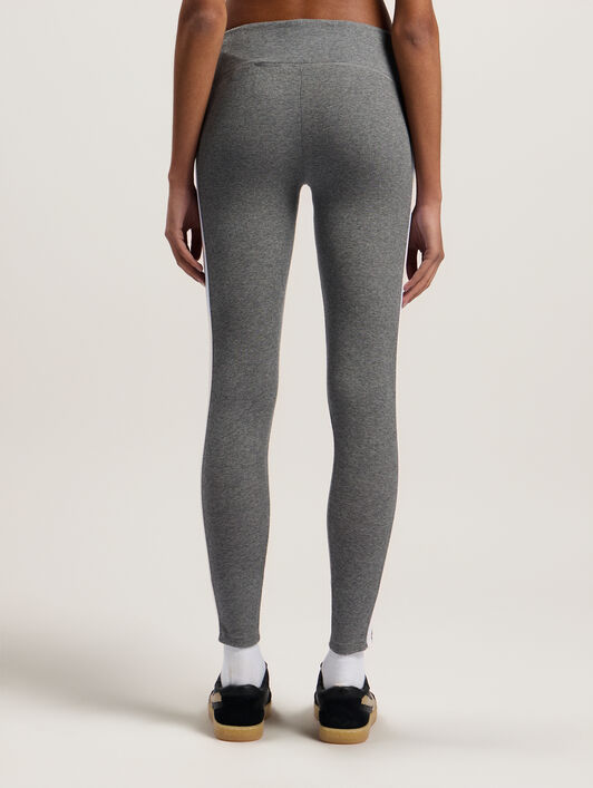 PALM ANGELS Training Track Leggings MELANGE GREY WHITE PWVG001C99FAB001