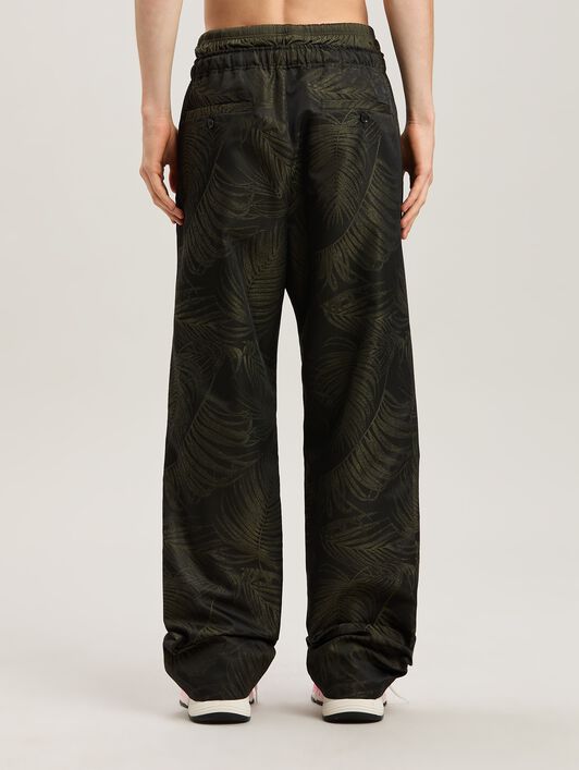 PALM ANGELS  Palmen Jacquard Hose MILITARY GREEN - MILITARY GREEN PMCA143S25FAB001
