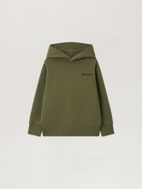 PALM ANGELS Pa Minitrack Regular Hoodie MILITARY GREEN - BLACK PBBB012F25FLE008