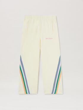 PALM ANGELS  Multicolored knit band track pants BUTTER CHERRY PGAA001C99JER002
