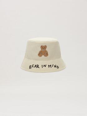 PALM ANGELS  Bear in Mind Bucket Hat BROWN - DARK BROWN PWJA035S25LEA001