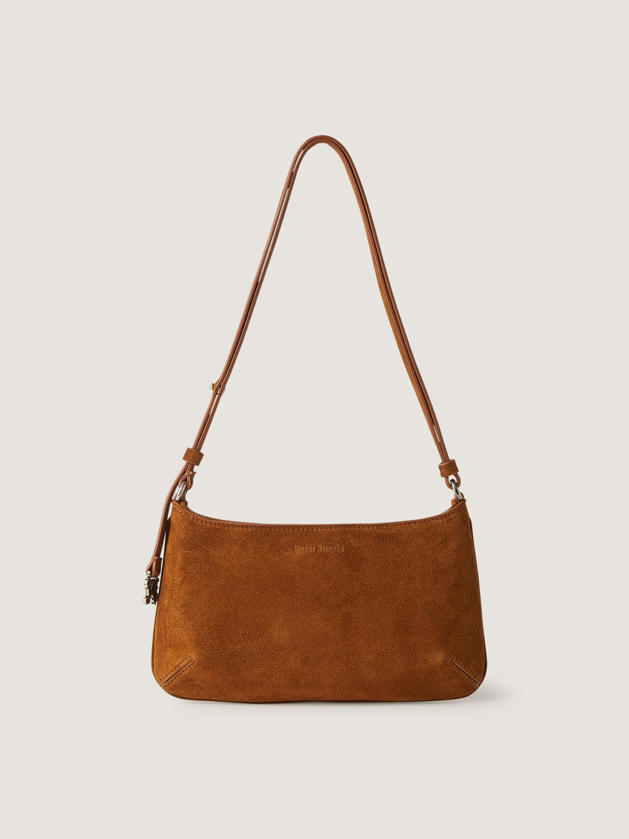 PALM ANGELS Suede Giorgina Bag BEIGE - BEIGE PWNN028F25LEA001