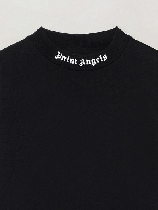PALM ANGELS Classic Overlogo T-Shirt S/S BLACK WHITE PGAA001C99JER001