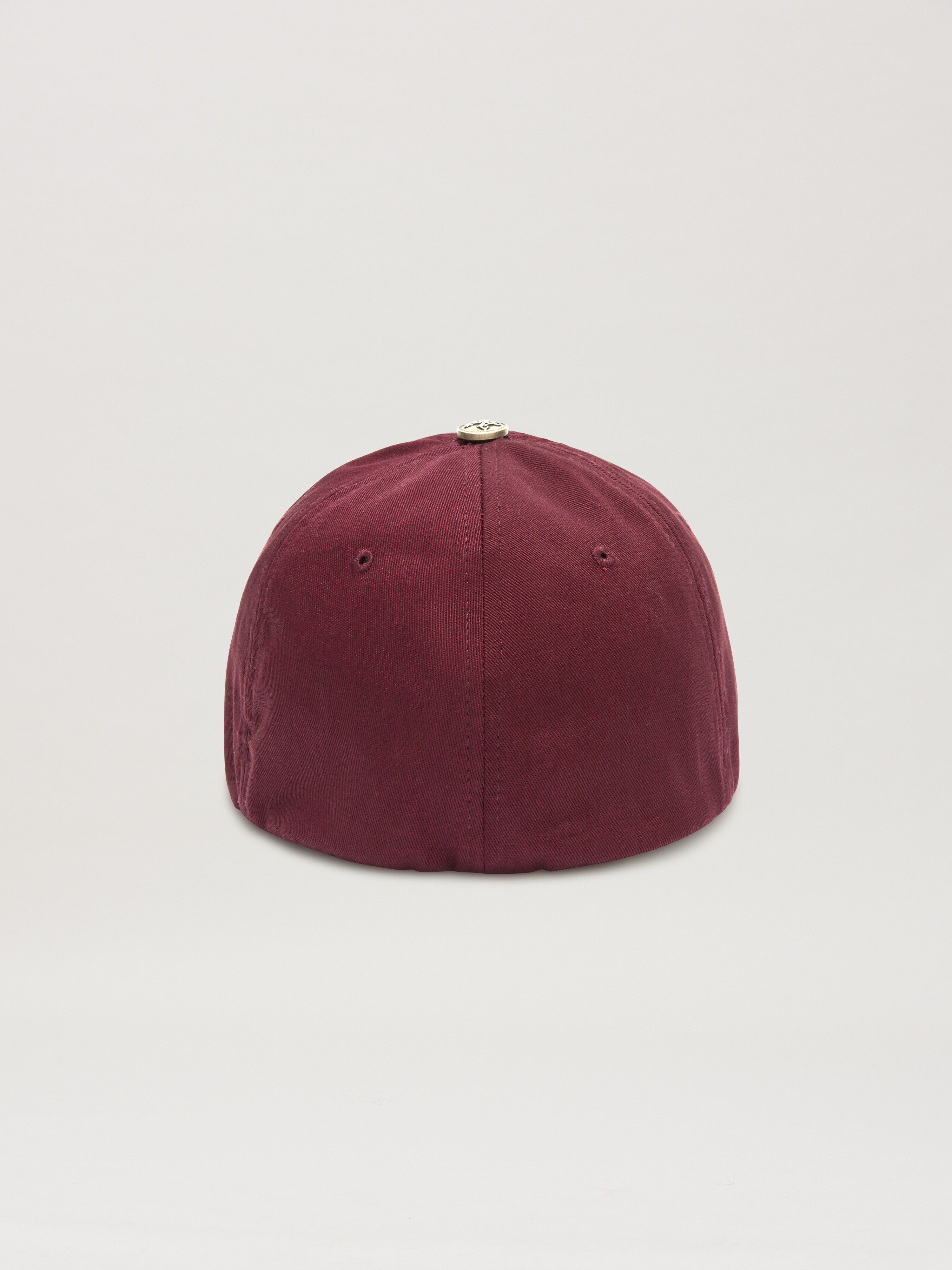 PALM ANGELS  Oval Palm Baseball cap BURGUNDY - OFF WHITE PMLB10CS25FAB001