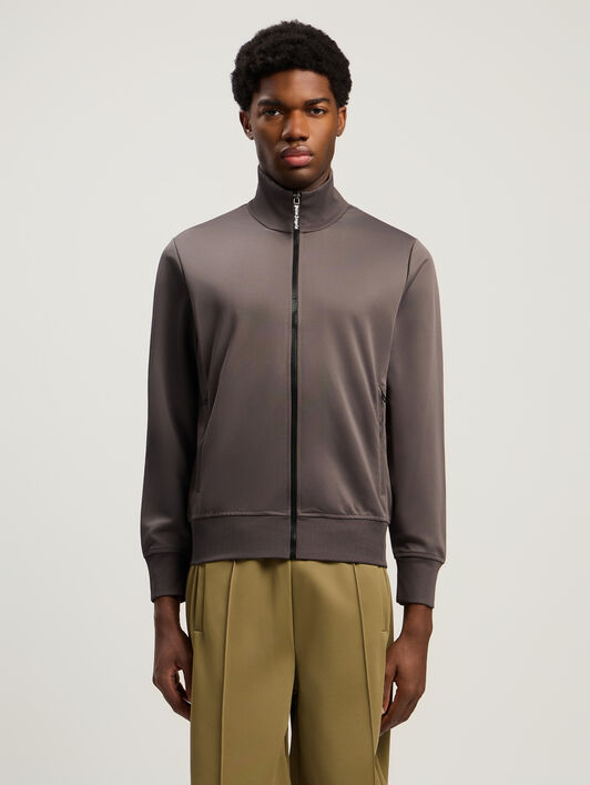 Back Curved Logo Track Jacket PALM ANGELS Back Curved Logo Track Jacket DARK GREY - OFF WHITE PMBD089F25FAB002