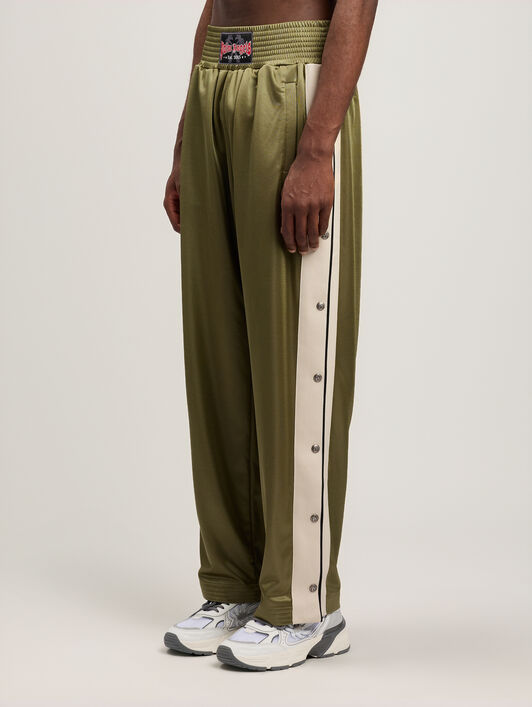 PALM ANGELS Boxe Track Pants MILITARY GREEN BLACK PMCJ04IS26FAB001
