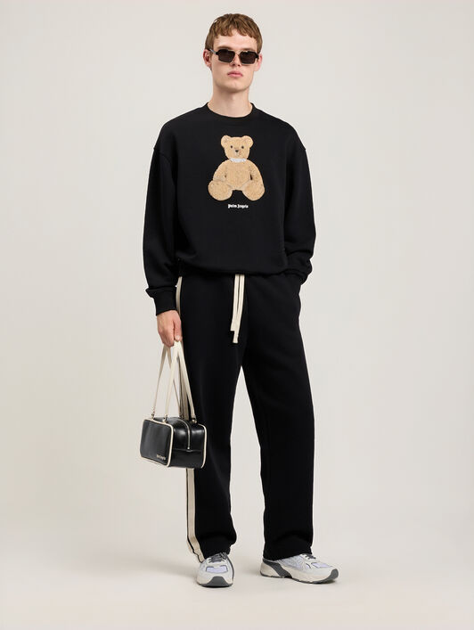 PALM ANGELS Bear Sweatshirt BLACK BROWN PMBA08HS26FLE009