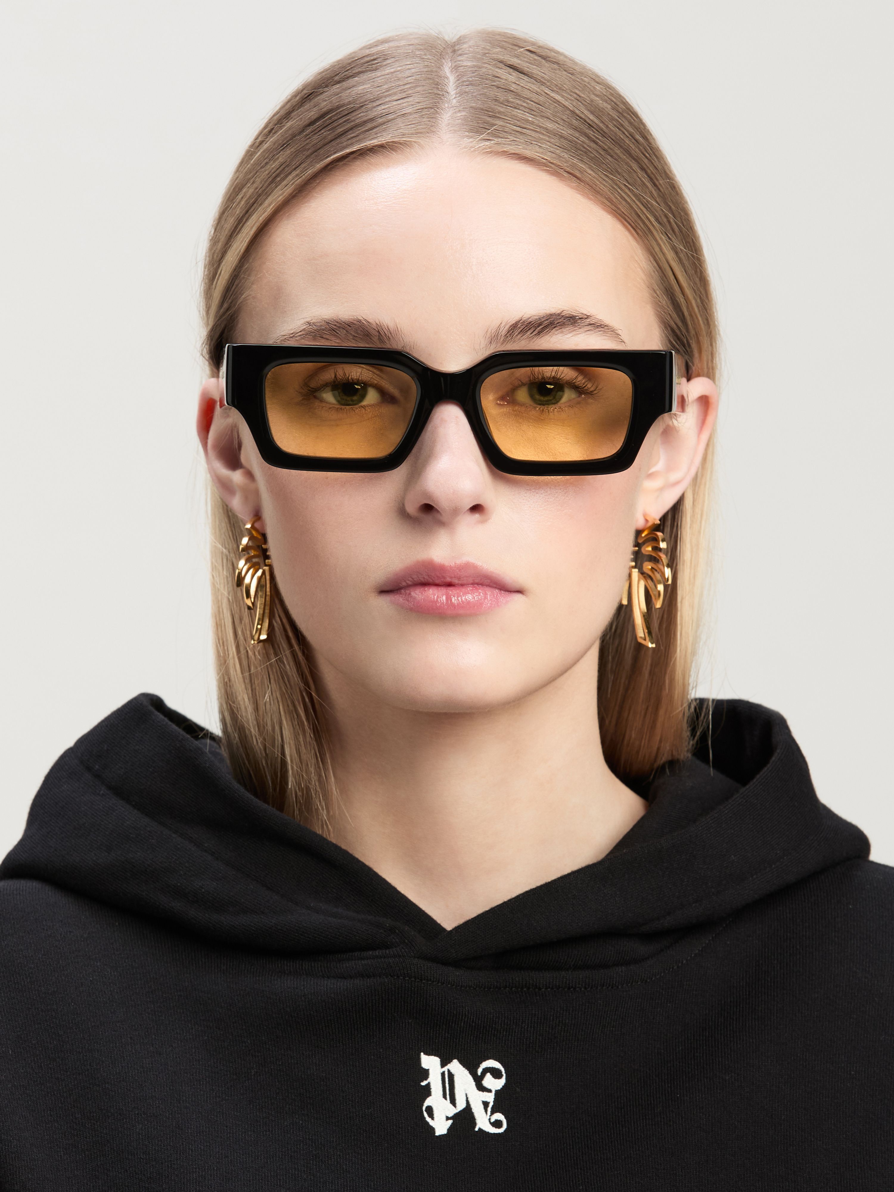 PALM ANGELS  Hyde sunglasses NERO - GIALLO PERI086C99PLA001