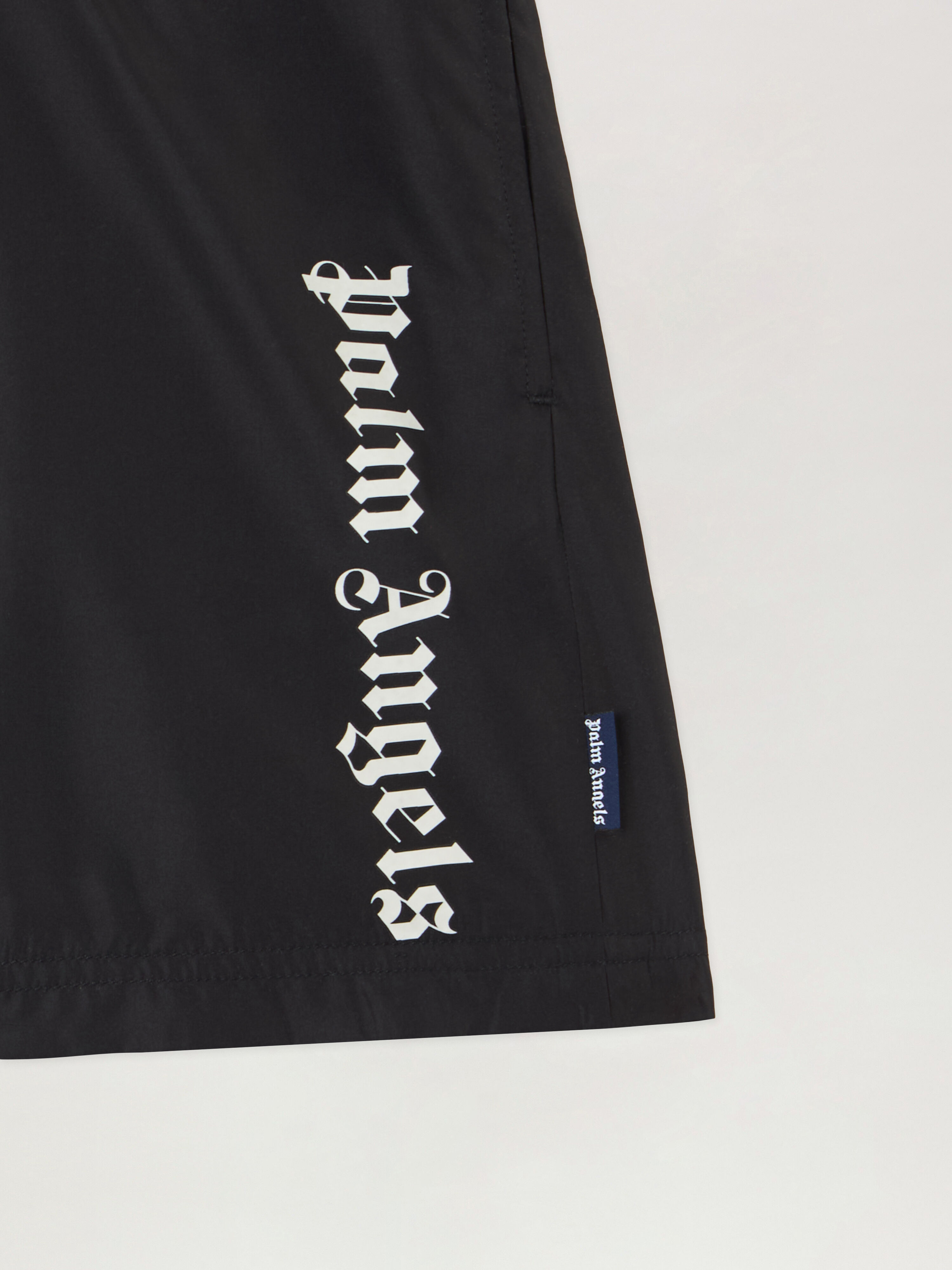 PALM ANGELS Overlogo Long Beachwear Short NERO/BLACK PBFD003S26FAB001