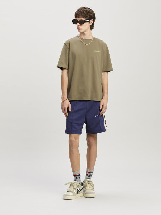 Classic Logo Track Shorts Navy Blue Off PALM ANGELS Classic Logo Track Shorts Navy Blue Off NAVY BLUE OFF WHITE PMCL004C99FAB001