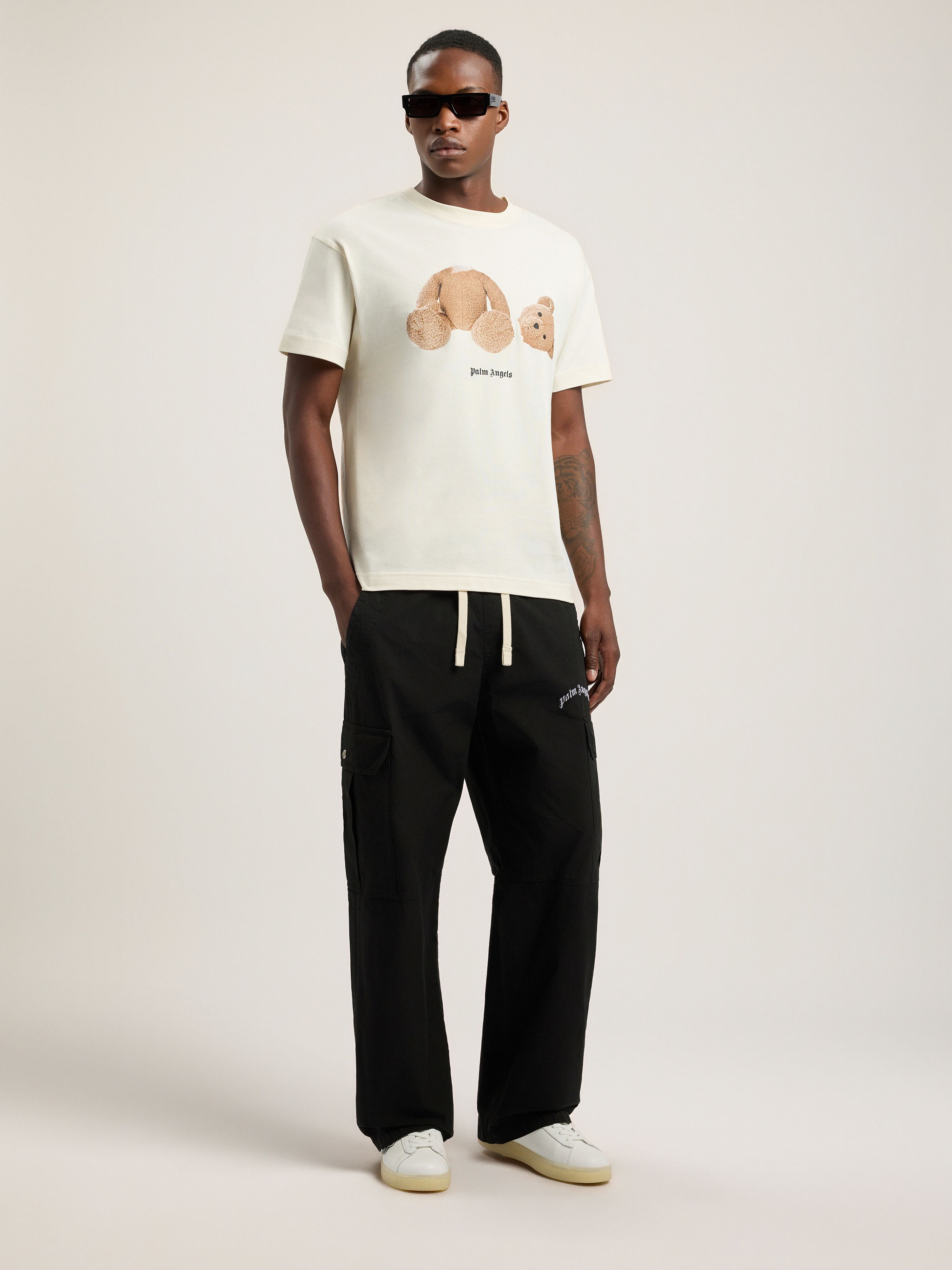 PALM ANGELS Bear T-Shirt White PMAA109T26JER003