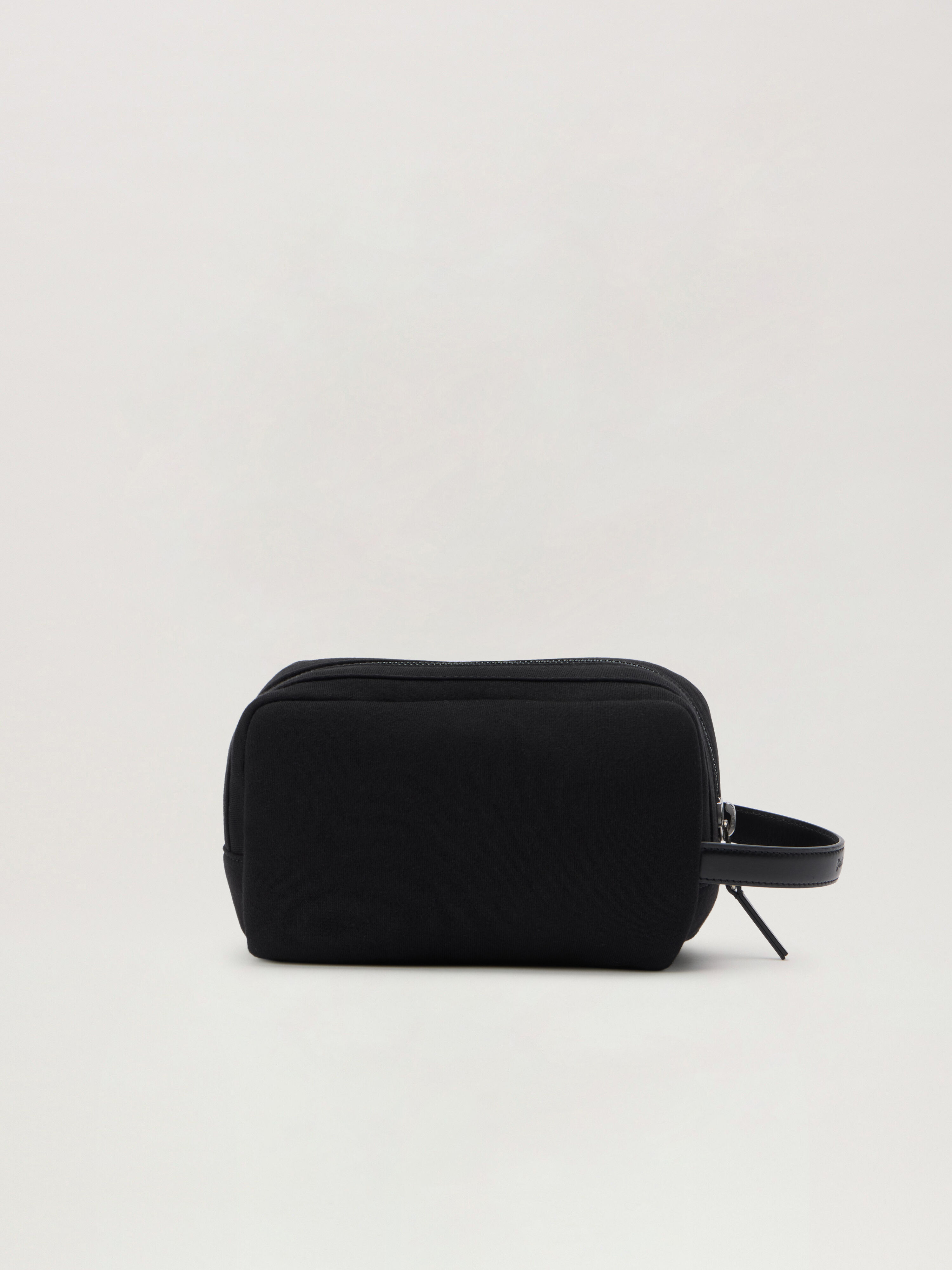 PALM ANGELS Classic Logo Pouch BLACK - OFF WHITE PMNS00AF25FLE001