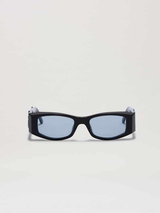 PALM ANGELS  Angel sunglasses BLACK - LIGHT BLUE PERI007C99PLA001