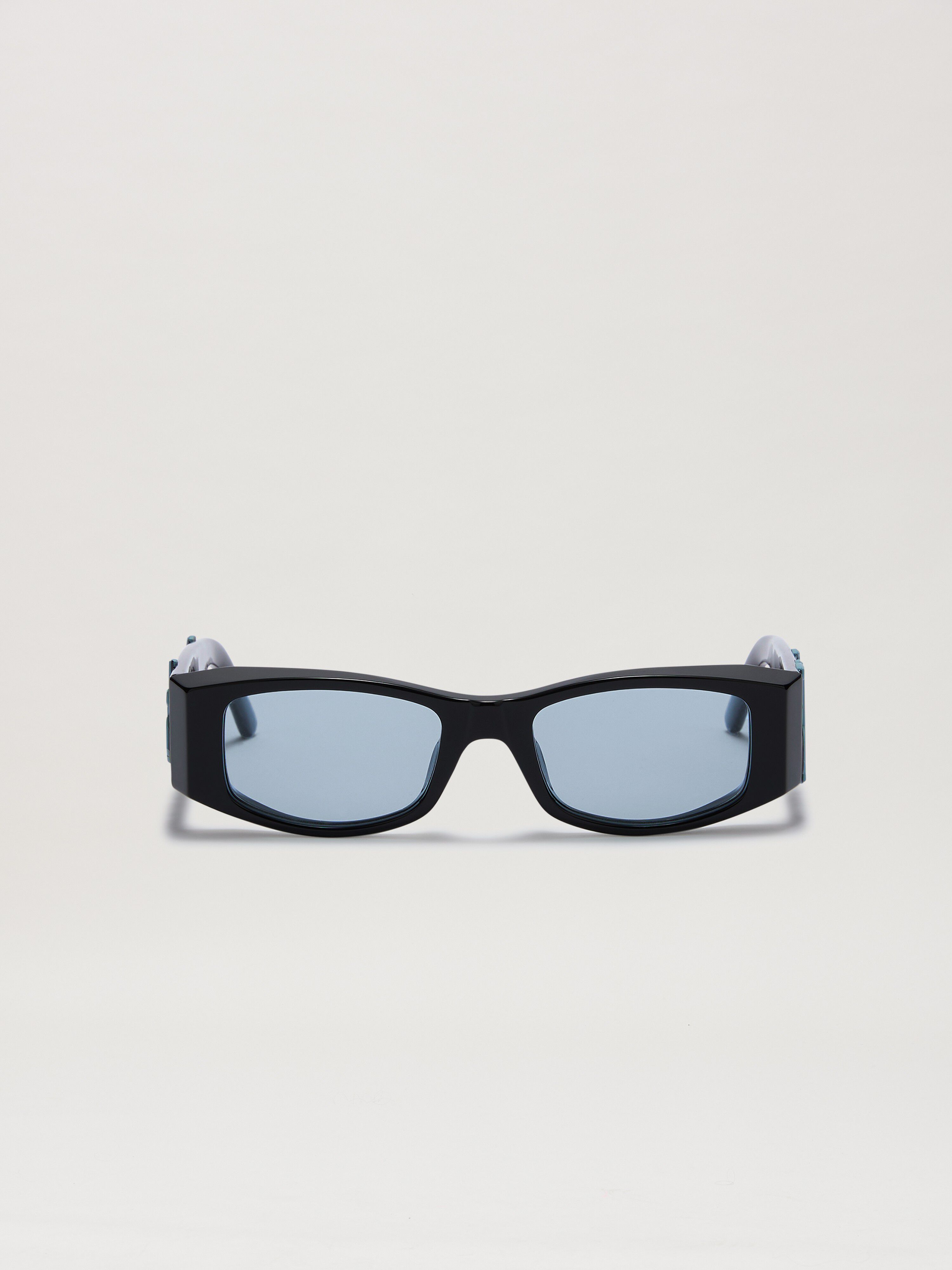 PALM ANGELS  Angel sunglasses BLACK - LIGHT BLUE PERI007C99PLA001