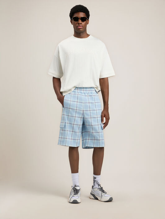 PALM ANGELS Curved Logo Loose Double T-Shirt OFF WHITE OFF WHITE PMAA10QS26JER001