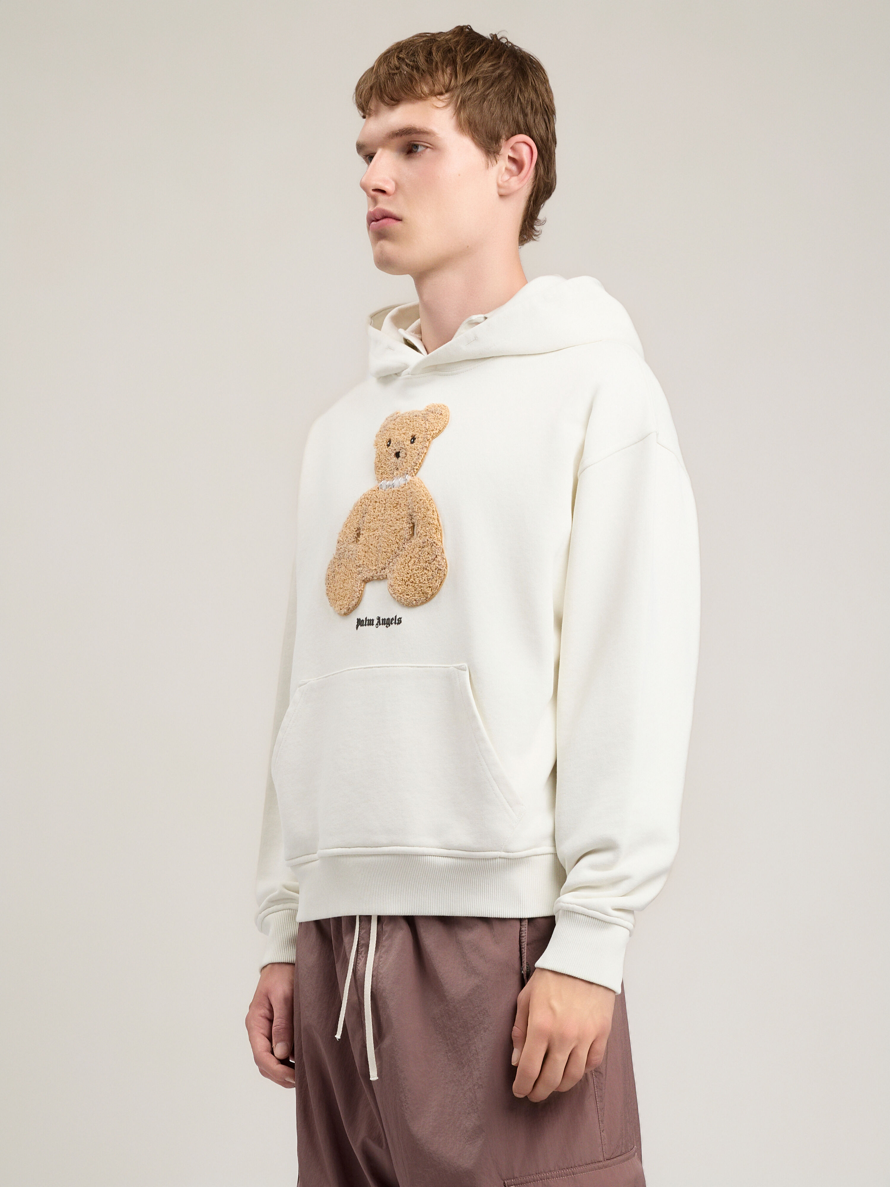 Bear Hoodie PALM ANGELS Bear Hoodie OFF WHITE BROWN PMBB17DS26FLE00C