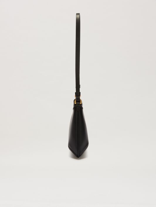 PALM ANGELS  Golden Mongram Giorgina Bag NERO/ORO PWNN028C99LEA001