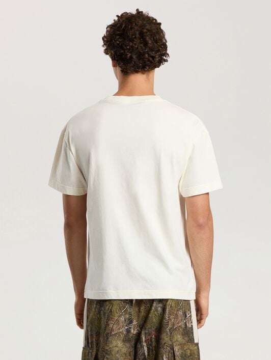 Palm Island Regular T-Shirt PALM ANGELS Palm Island Regular T-Shirt OFF WHITE - MULTICOLOR PAMAA01F26JR04
