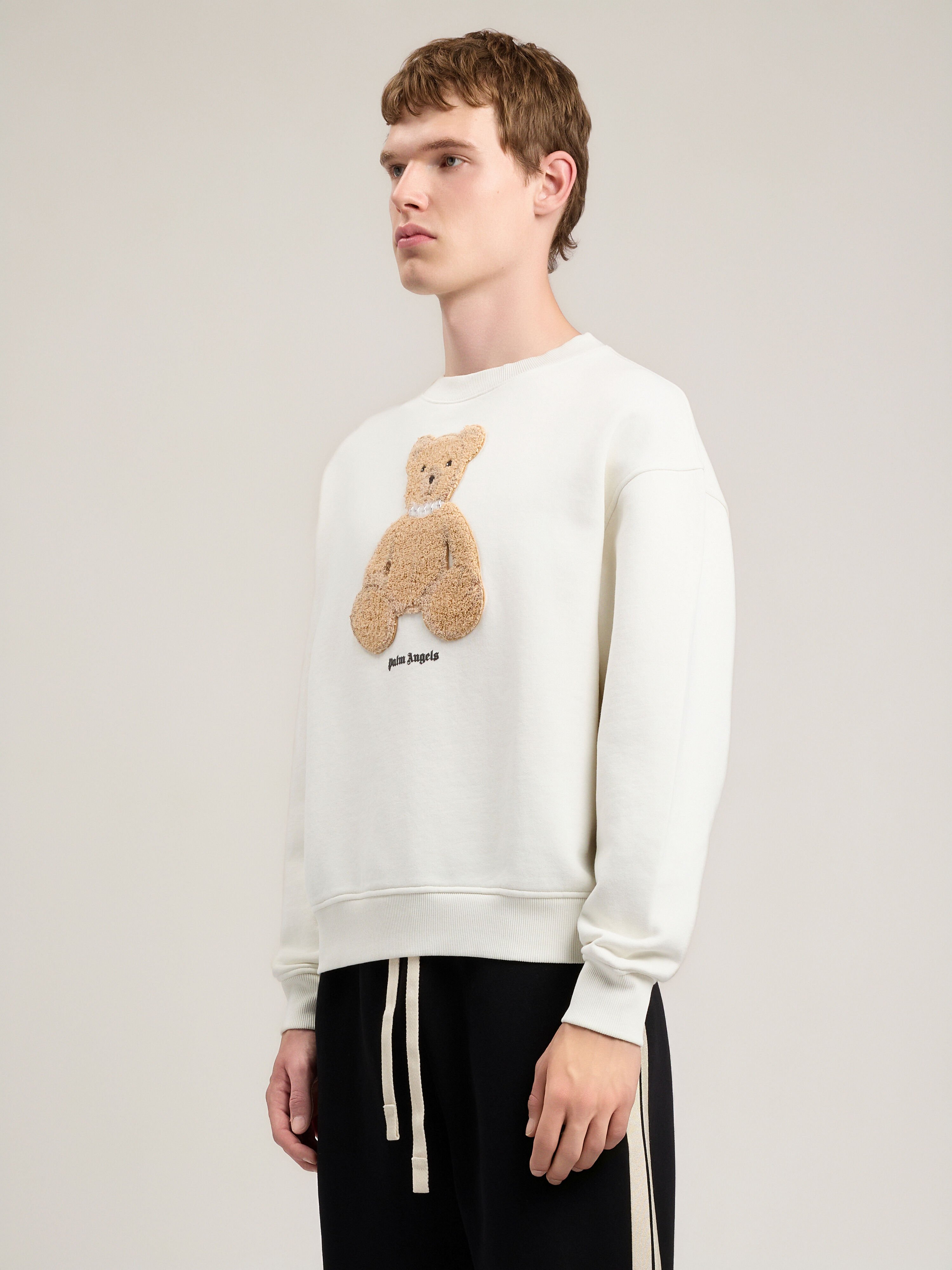 Bear Sweatshirt PALM ANGELS Bear Sweatshirt OFF WHITE BROWN PMBA08HS26FLE009