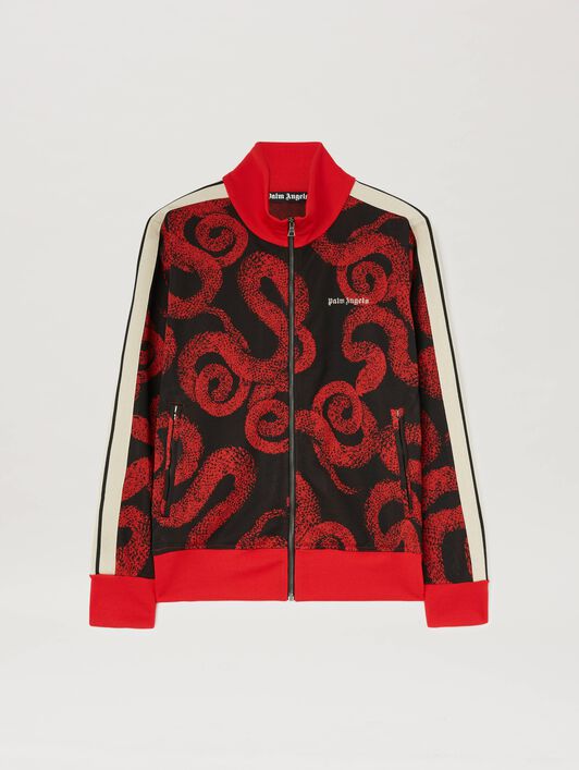 PALM ANGELS  Lunar New Year Snake Track Jacket RED PMBD058G25FAB001
