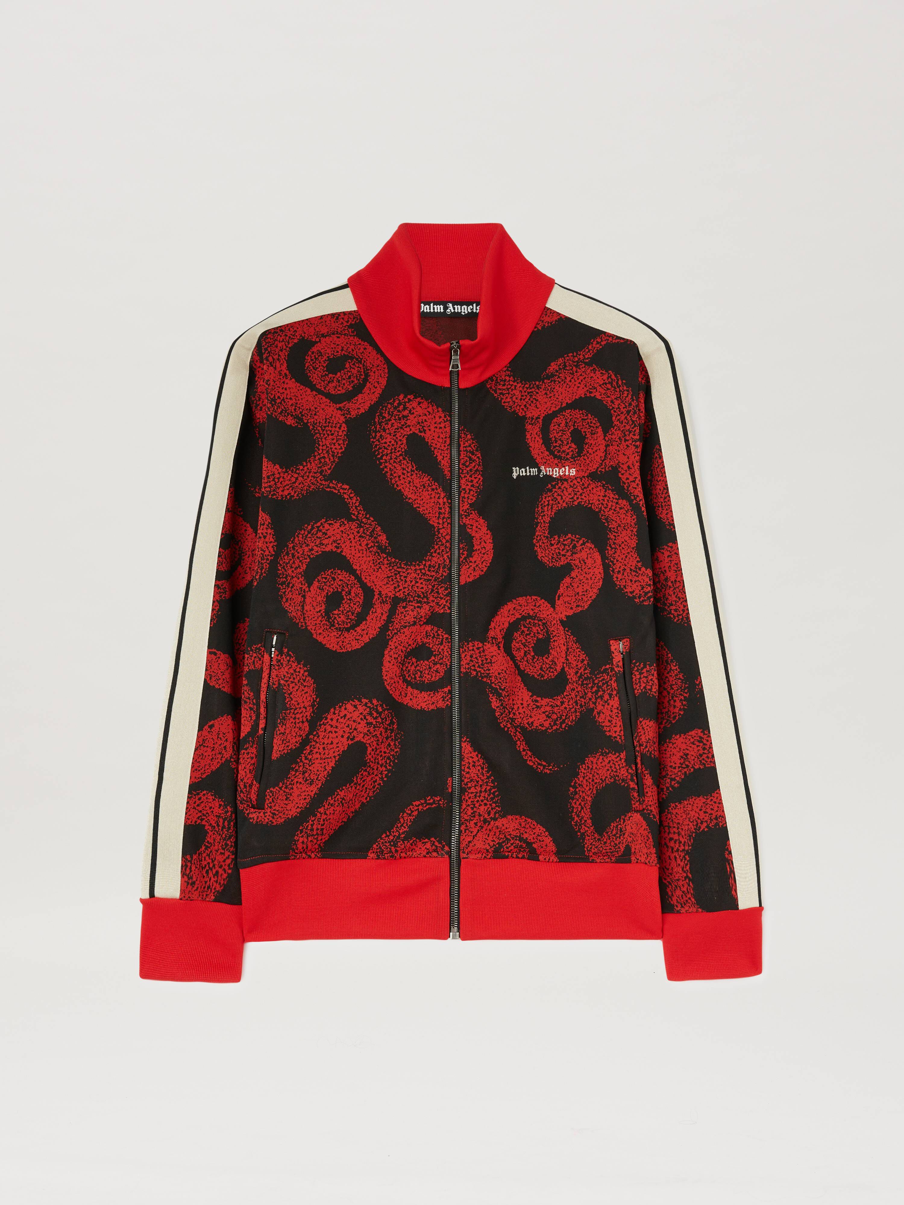 PALM ANGELS  Lunar New Year Snake Track Jacket RED PMBD058G25FAB001