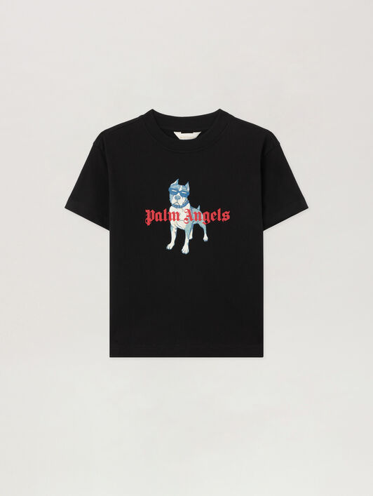 PALM ANGELS Palm Dog.Tshirt NERO/BLACK PBAA003S26JER008