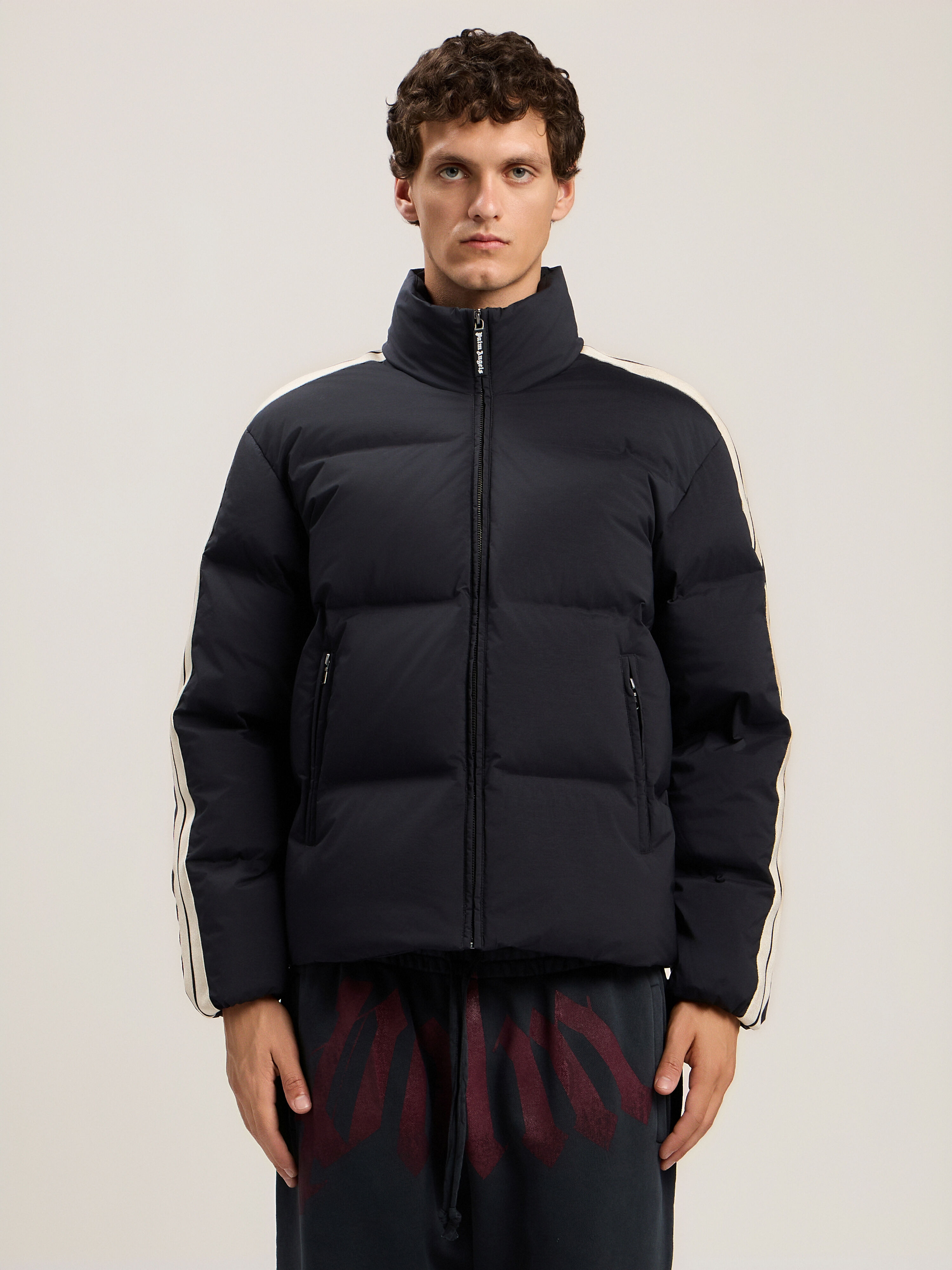 Classic Logo Track Down Jacket in BLACK TOFU for Men | Palm Angels®
