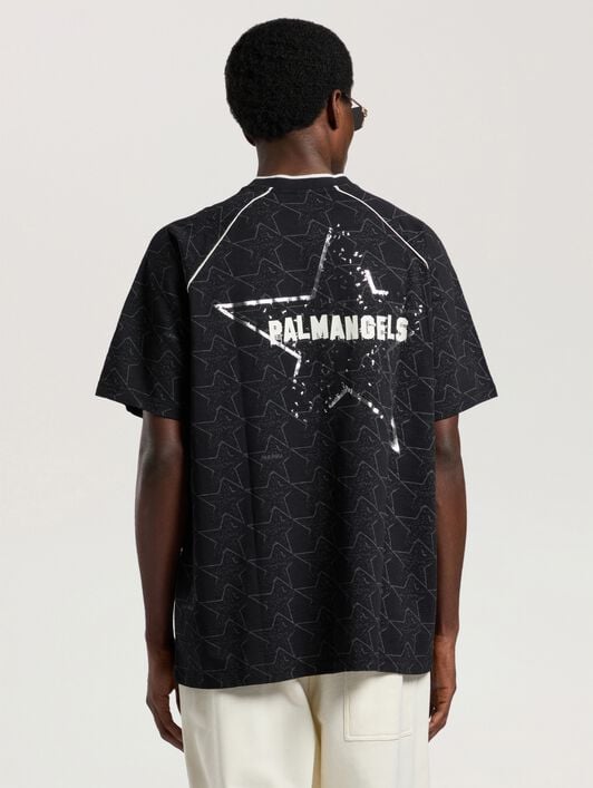 Starry Palm Allover Reg T-Shirt PALM ANGELS Starry Palm Allover Reg T-Shirt BLACK - OFF WHITE PAMAA09W26JR02