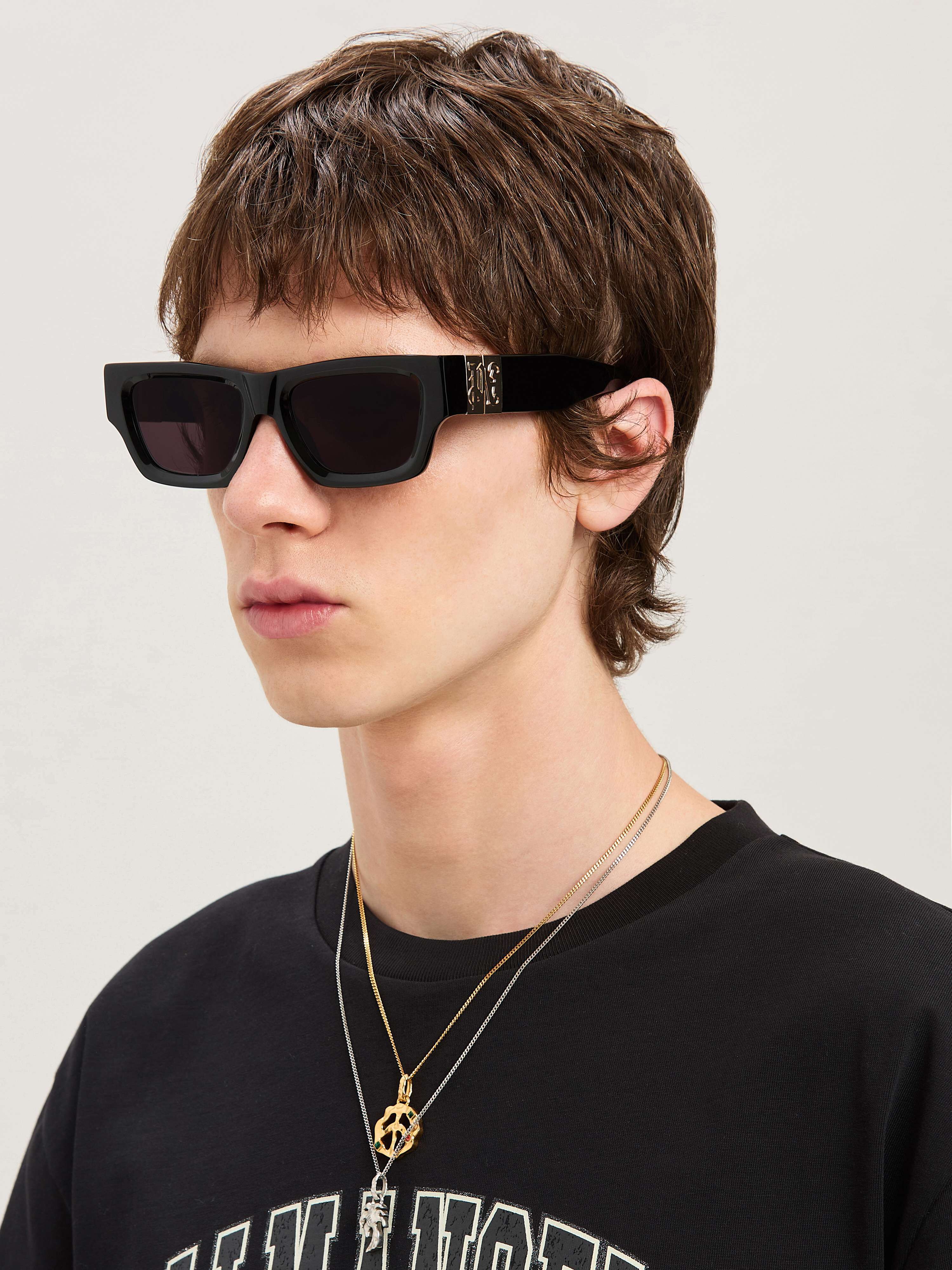 PALM ANGELS  Magnolia sunglasses BLACK - DARK GREY PERI10JS25PLA001