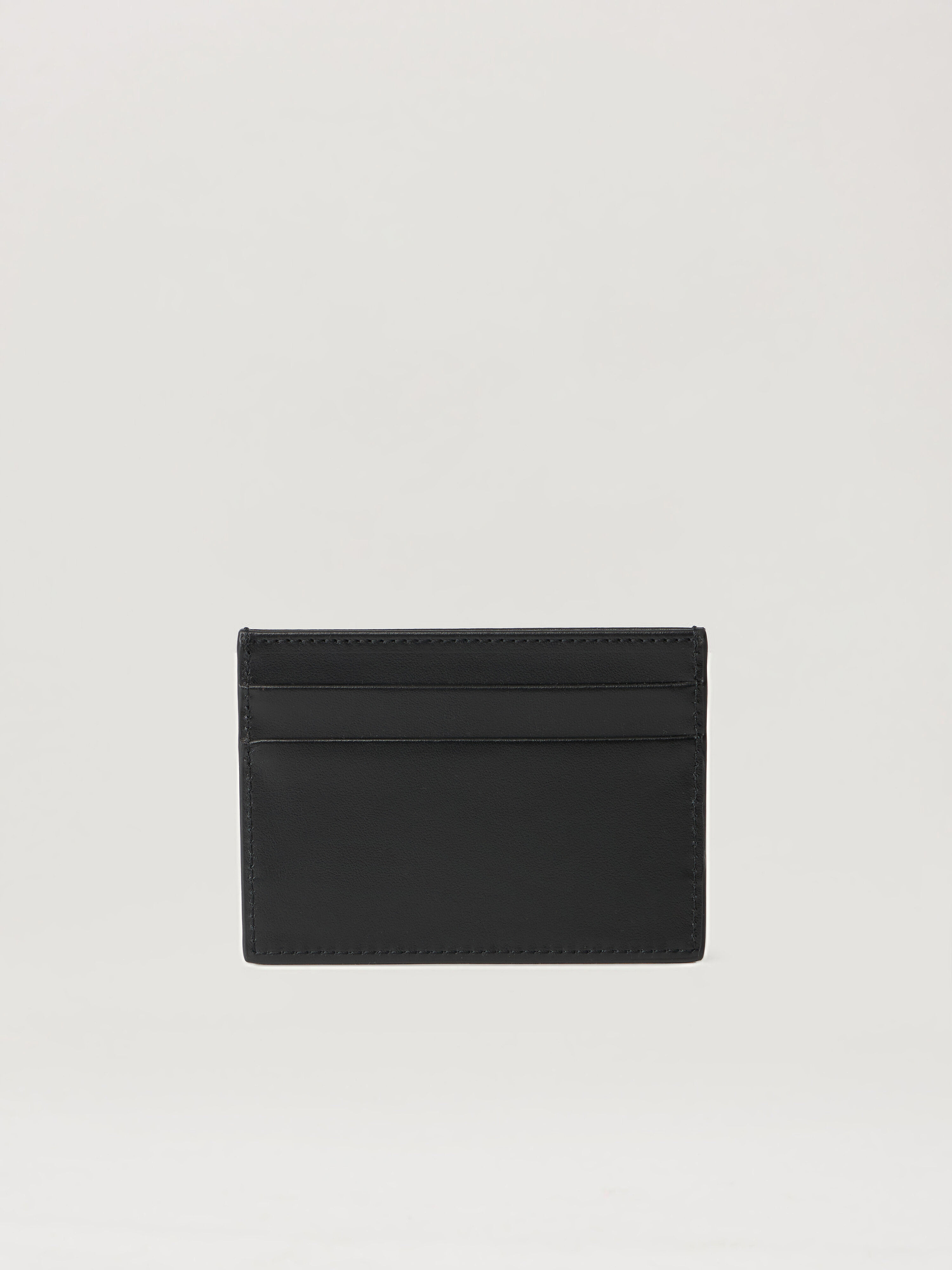 PALM ANGELS Classic Logo Card Holder BLACK OFF WHITE PWND015S26LEA001