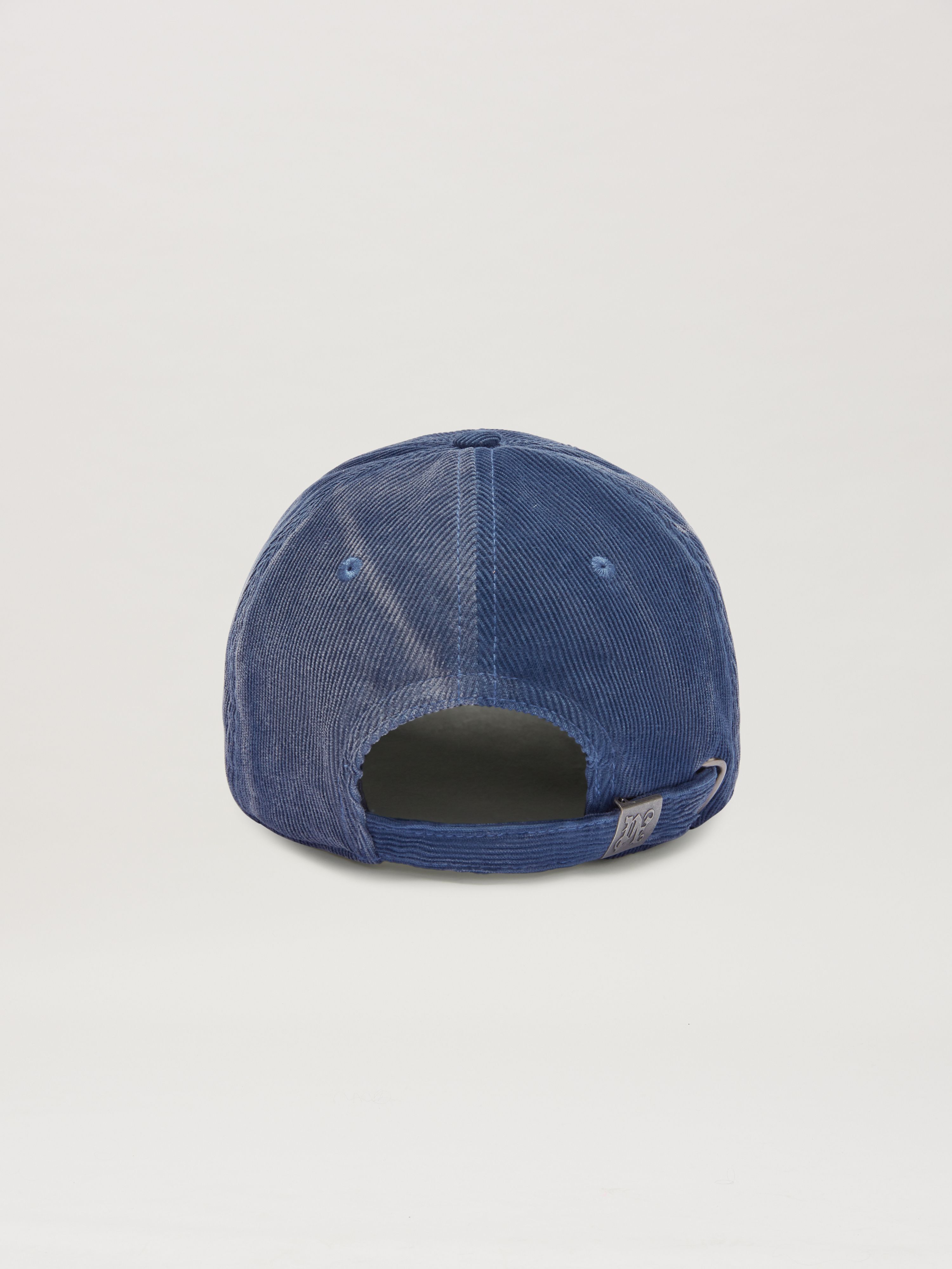 PALM ANGELS  Corduroy baseball cap VINTAGE BLACK - WHITE PMLB108S25FAB002
