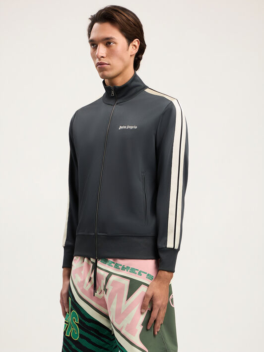 PALM ANGELS Classic Logo Track Jacket DARK GREY OFF WHITE PMBD058S26FAB001