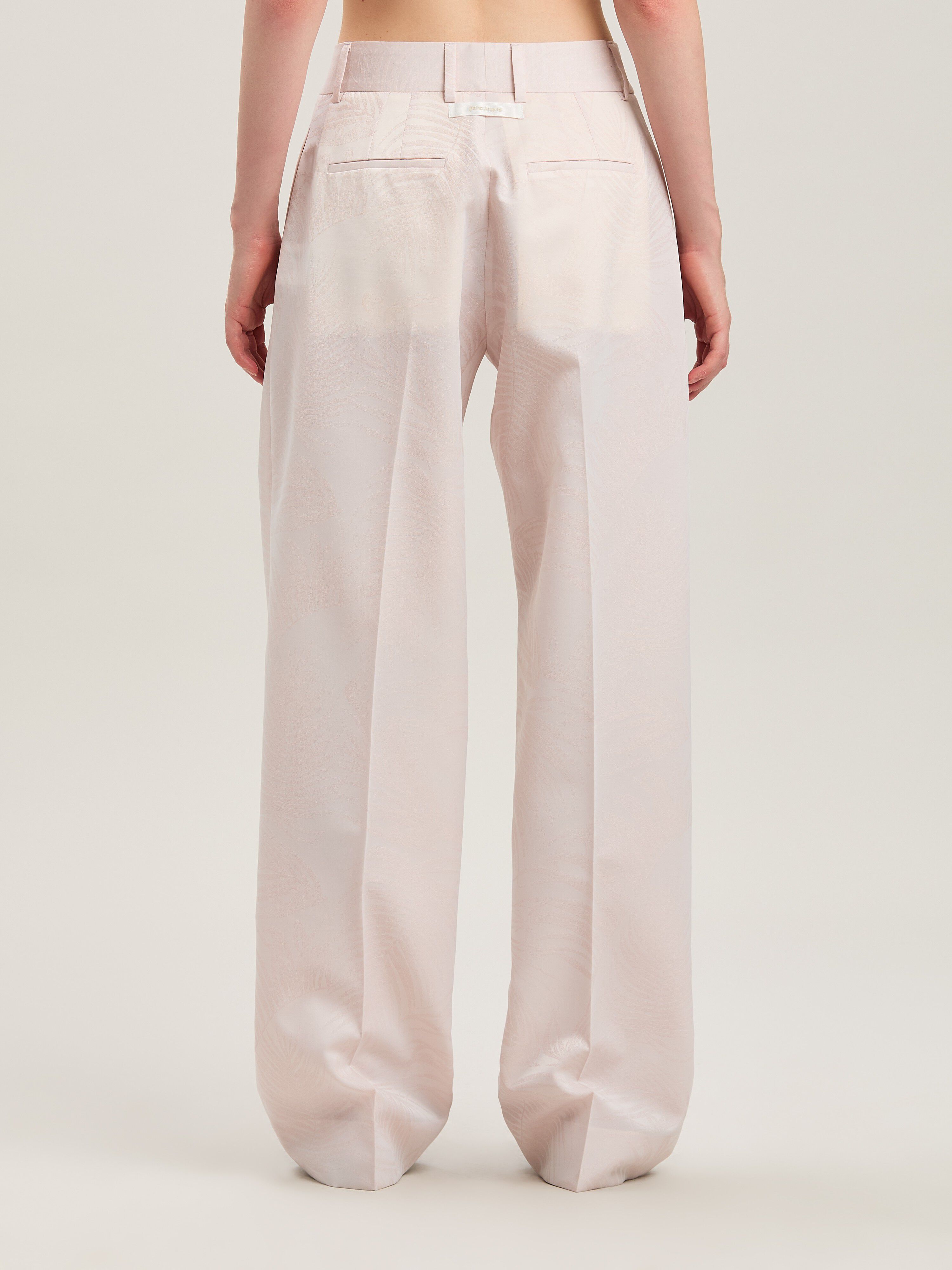 PALM ANGELS  Jacquared Palms Pants SOFT ROSA - SOFT ROSA PWCA150S25FAB001