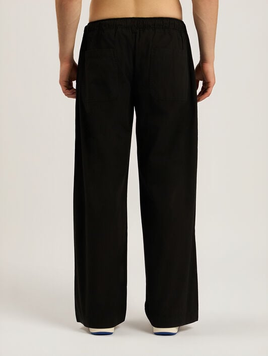 Classic Logo Loose Pants PALM ANGELS Classic Logo Loose Pants BLACK - OFF WHITE PAMCA04F26FB01