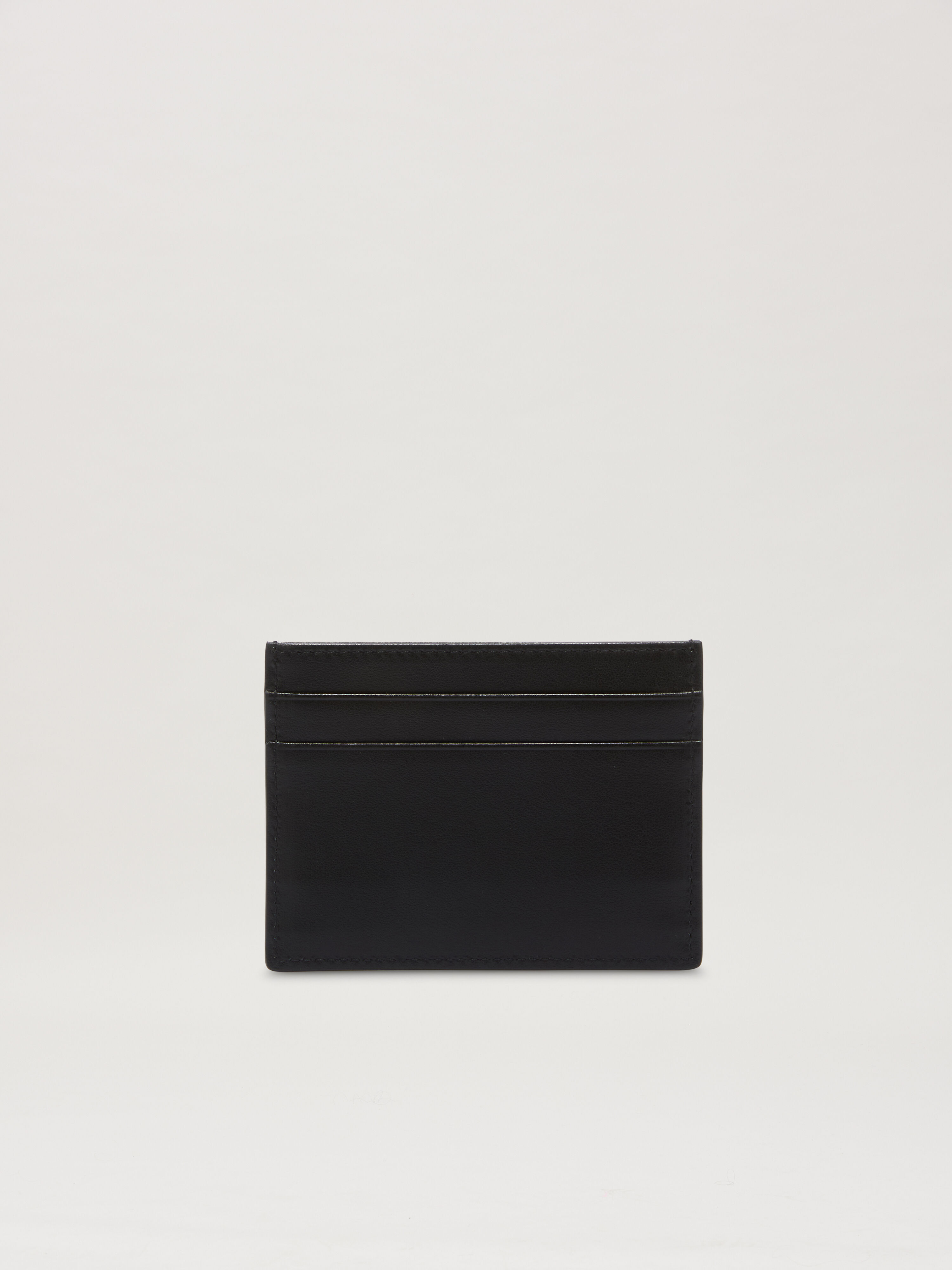 PALM ANGELS Logo Card holder BLACK - WHITE PMND017C99LEA001