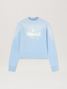 PALM ANGELS  Paradise Sweatshirt mit Rundhalsausschnitt BLACK - SILVER PWBA057S25FAB001