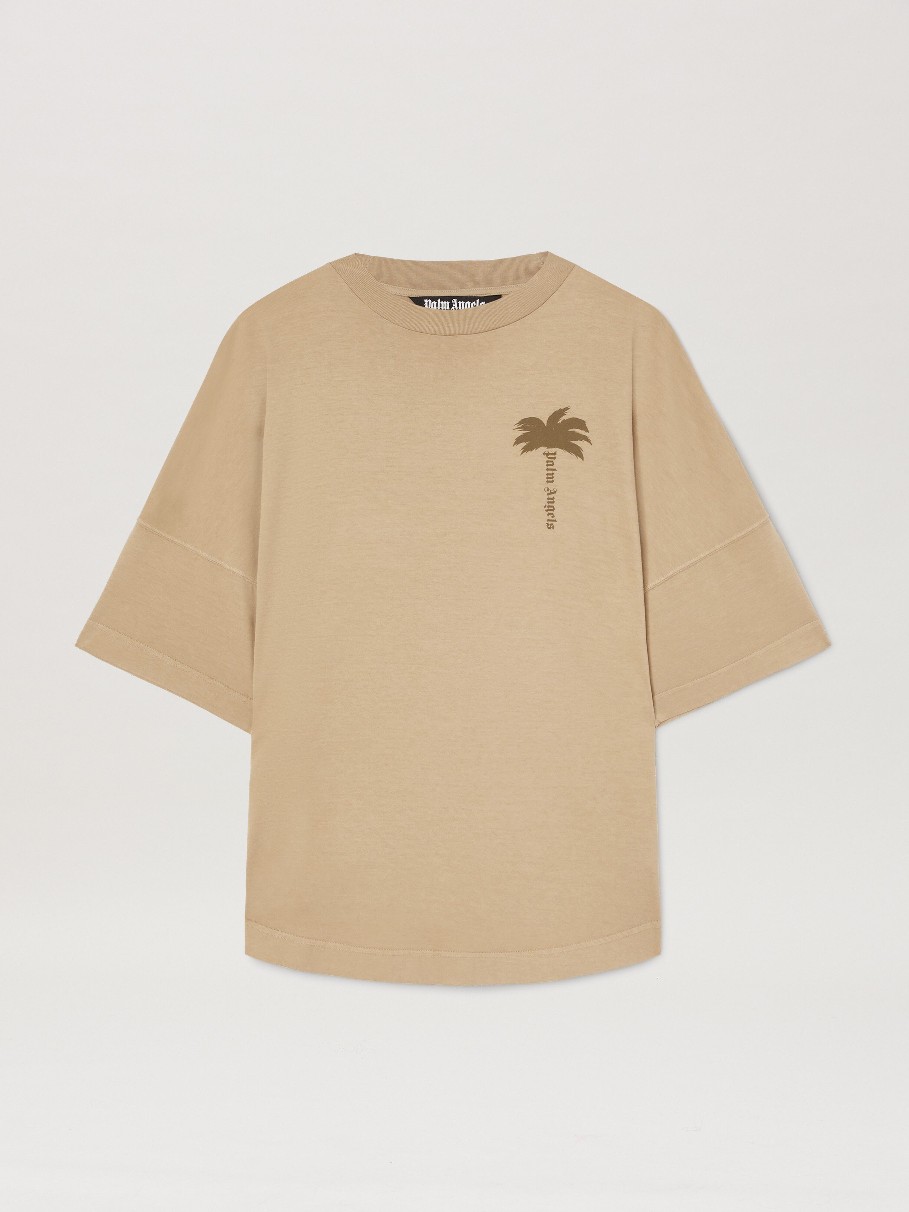 PALM ANGELS  Palmen Over T-Shirt BEIGE - BEIGE PMAA002S25JER004
