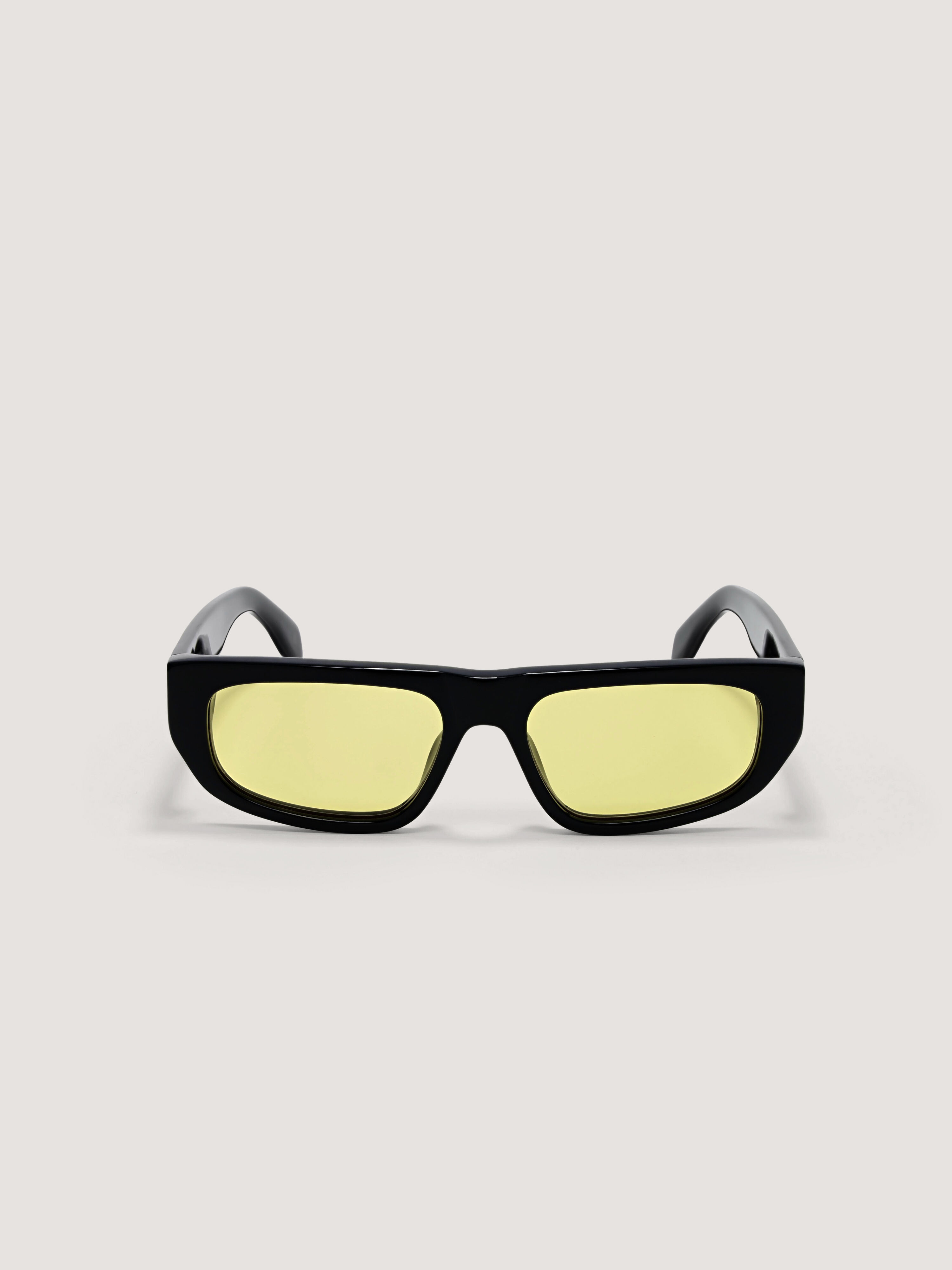 PALM ANGELS Ventura Yellow Lens Sunglasses SHINY BLACK PA1024101854