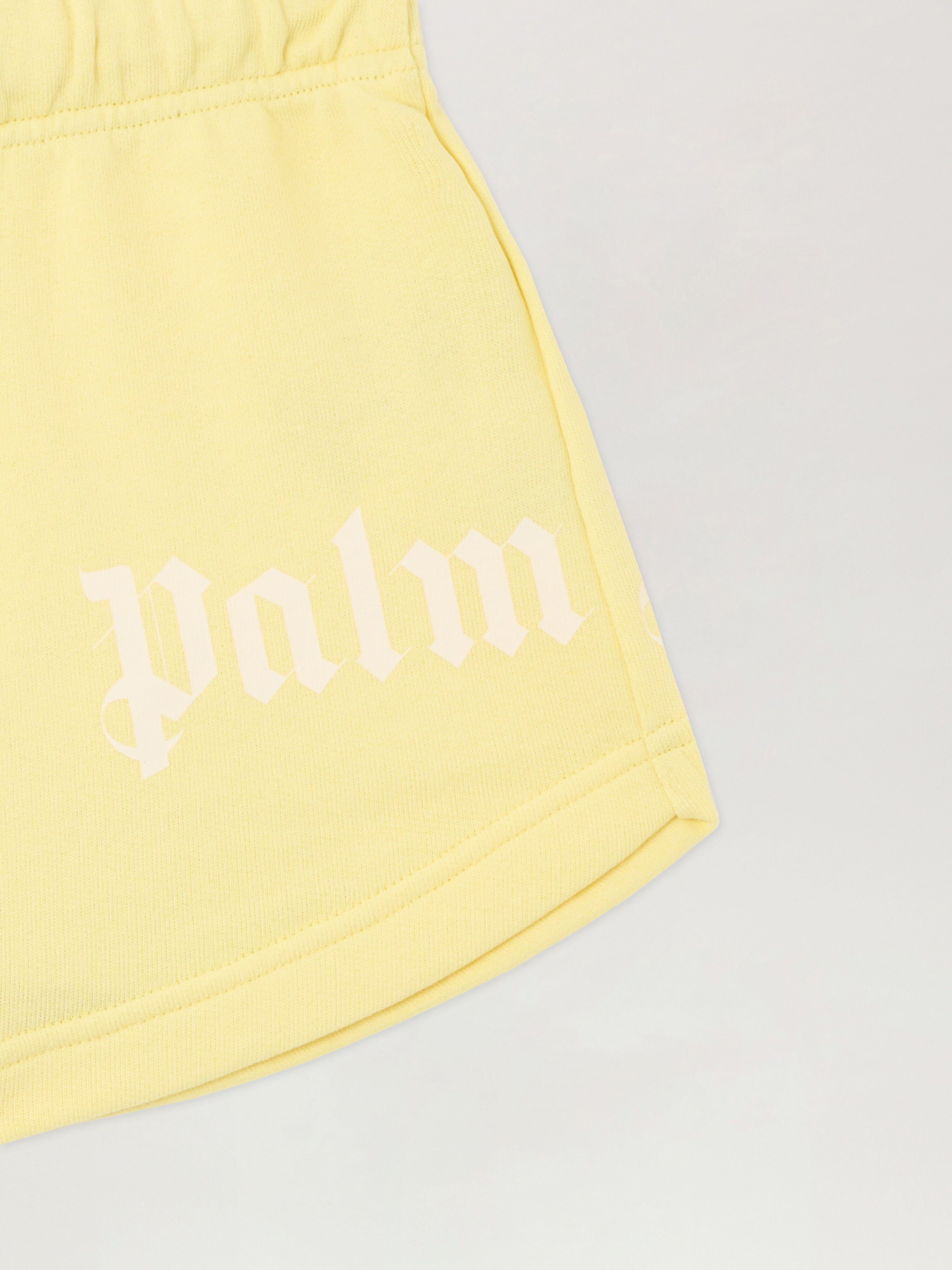 PALM ANGELS Overlogo Sweat Short GIALLO/YELLOW PGCI005S26FLE002