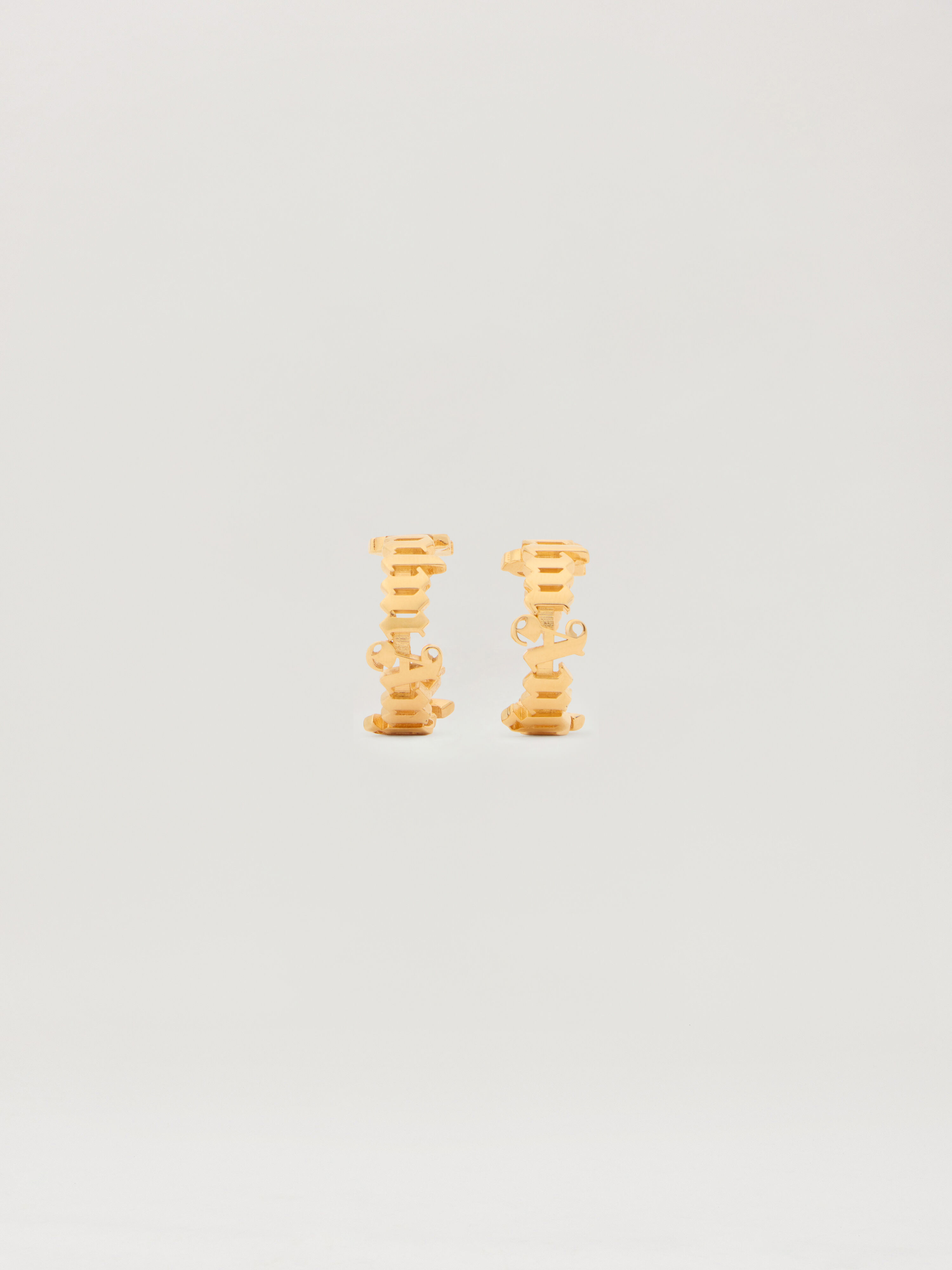 Classic Logo Earrings PALM ANGELS Classic Logo Earrings GOLD - GOLD PWOD039F25MAT001