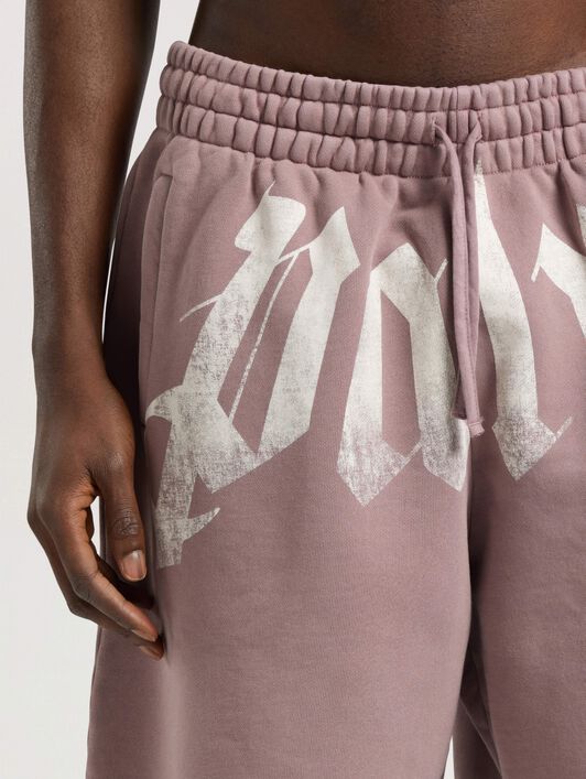 Big Waist Logo Sweatshorts PALM ANGELS Big Waist Logo Sweatshorts MAUVE - OFF WHITE PAMCV02F26FL03
