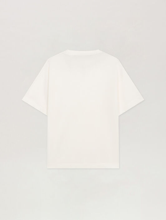 Curved Logo T-Shirt PALM ANGELS Curved Logo T-Shirt OFF WHITE - BLACK PMAA109F25JER009