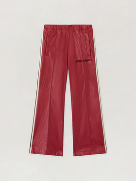 PALM ANGELS Pa Coated Track Flare Pant BRICK RED - BLACK PGCA023F25FAB001
