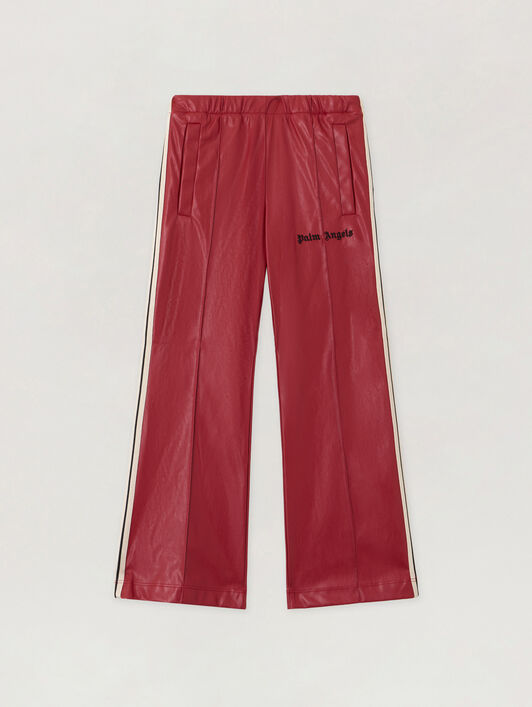 Pa Coated Track Flare Pant PALM ANGELS Pa Coated Track Flare Pant BRICK RED - BLACK PGCA023F25FAB001