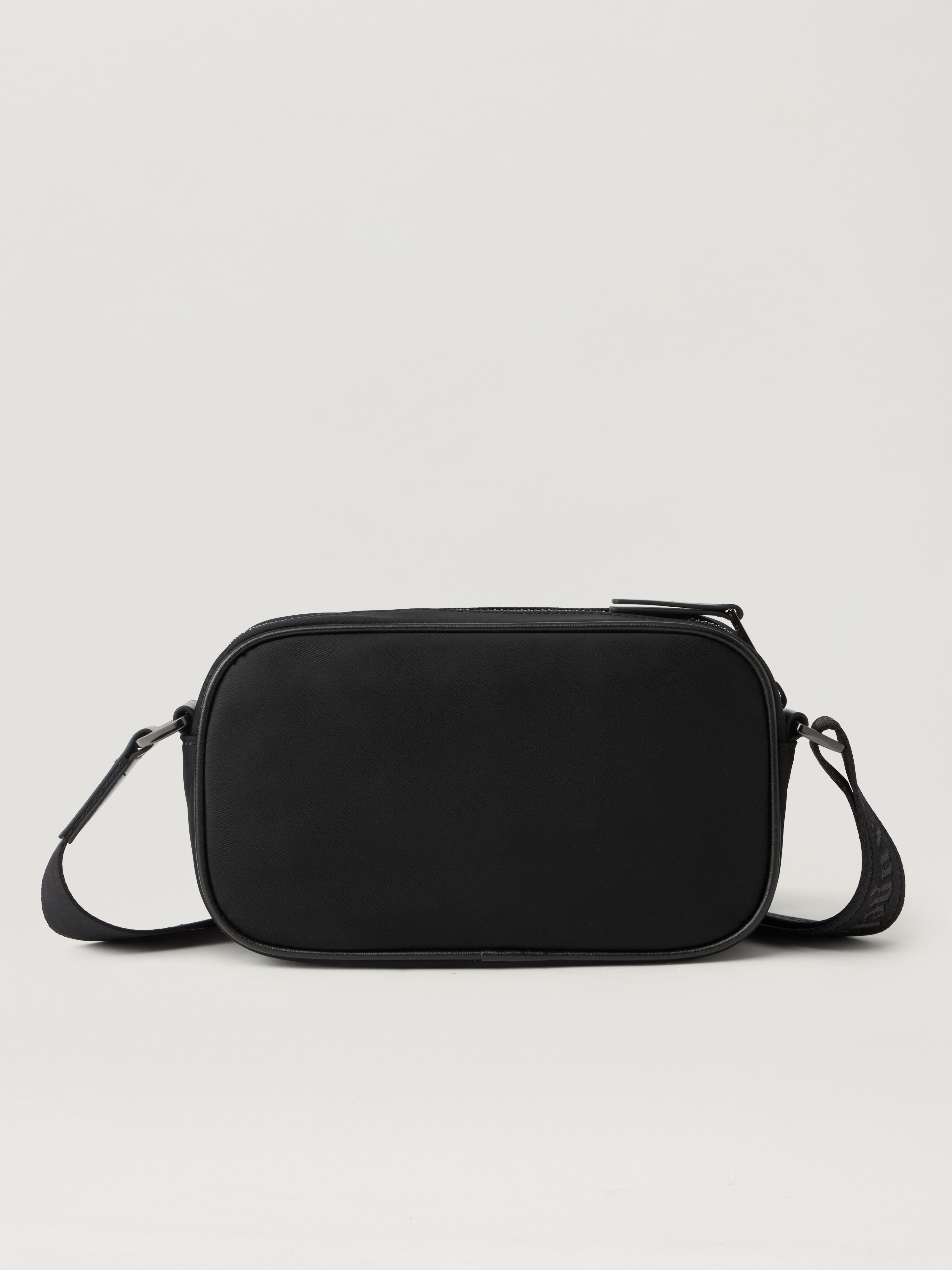 PALM ANGELS Tree Logo Crossbody Bag BLACK WHITE PMNQ01CS26FAB001
